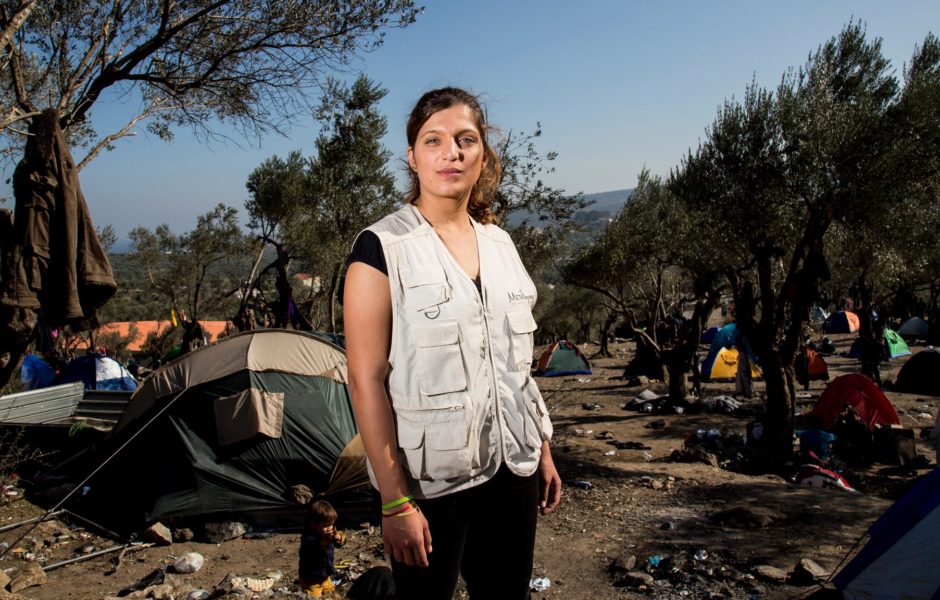 Christina Dimakou, a young lawyer and guardian of unaccompanied minors in Lesvos. Photo Credits: Nikos Pilos