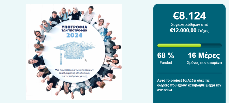 Η “Υποτροφία των Υποτρόφων 2024” –  crowdfunding από τους υποτρόφους για τους υποτρόφους