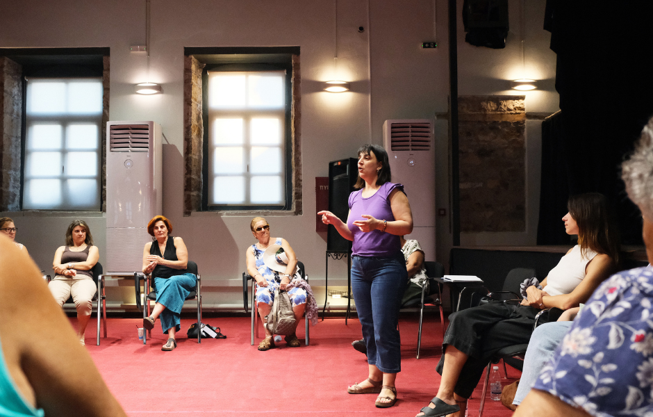 Creating community care communities for the elderly and caregivers on Lesvos