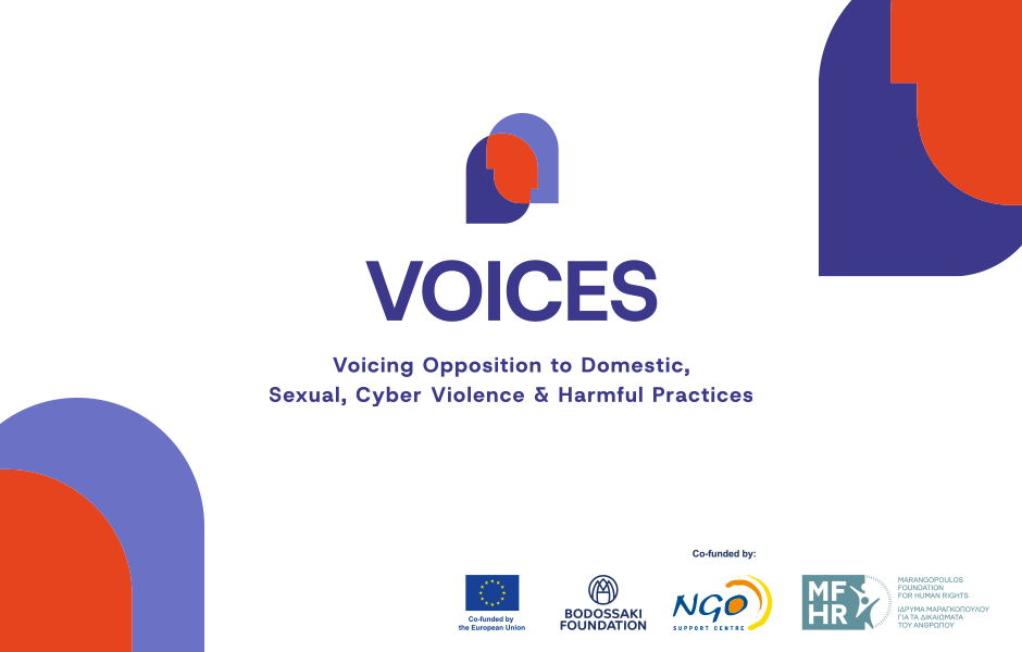 €2.5 million for the prevention and combating of gender-based violence  in Greece and Cyprus through the new European VOICES programme co-funded and coordinated by the Bodossaki Foundation